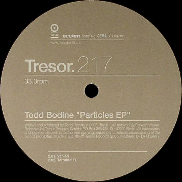 Todd Bodine - Particles EP