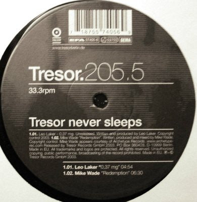 Various - Tresor Never Sleeps