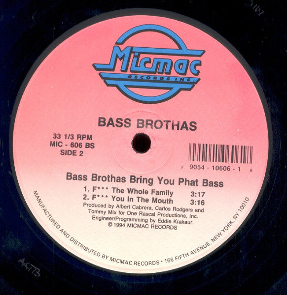 Bass Brothas - Bass Brothas Bring You Phat Bass