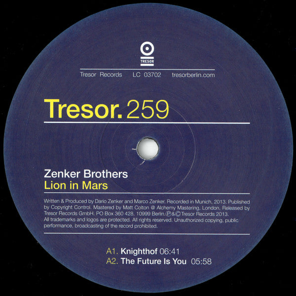 Zenker Brothers - Lion In Mars