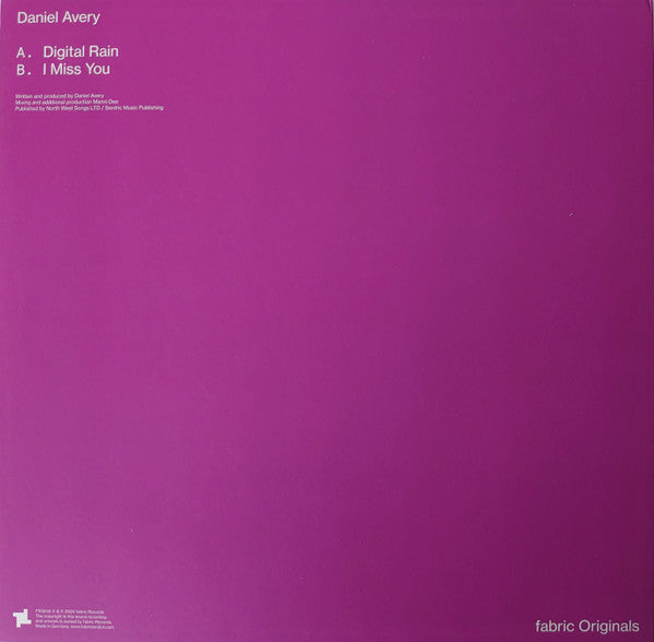 Daniel Avery - Digital Rain / I Miss You
