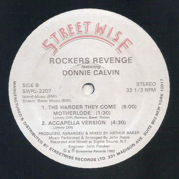 Rockers Revenge Featuring Donnie Calvin - The Harder They Come