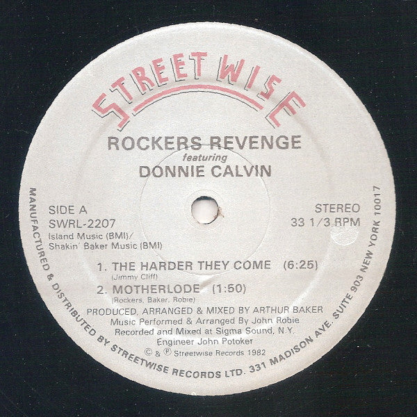 Rockers Revenge Featuring Donnie Calvin - The Harder They Come