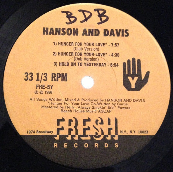 Hanson & Davis - I'll Take You On / Hungry For Your Love / Hold On To Yesterday