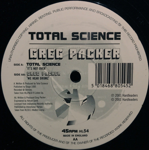 Total Science / Greg Packer - It's Not Over / We Hear Drumz