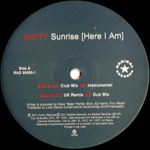 Ratty - Sunrise (Here I Am)